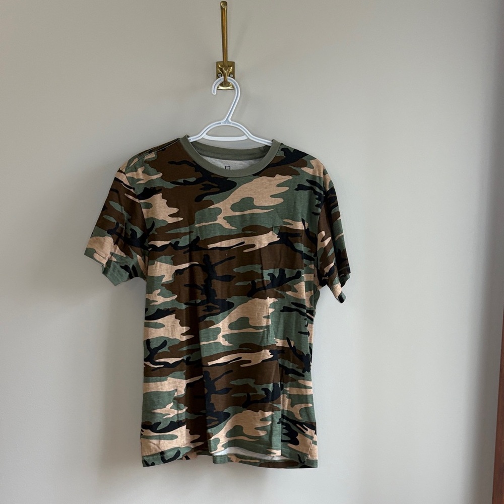 Brixton Green and Brown Camouflage Tee